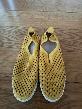 Ilse Jacobsen Mustard Yellow Slip-On Espadrilles